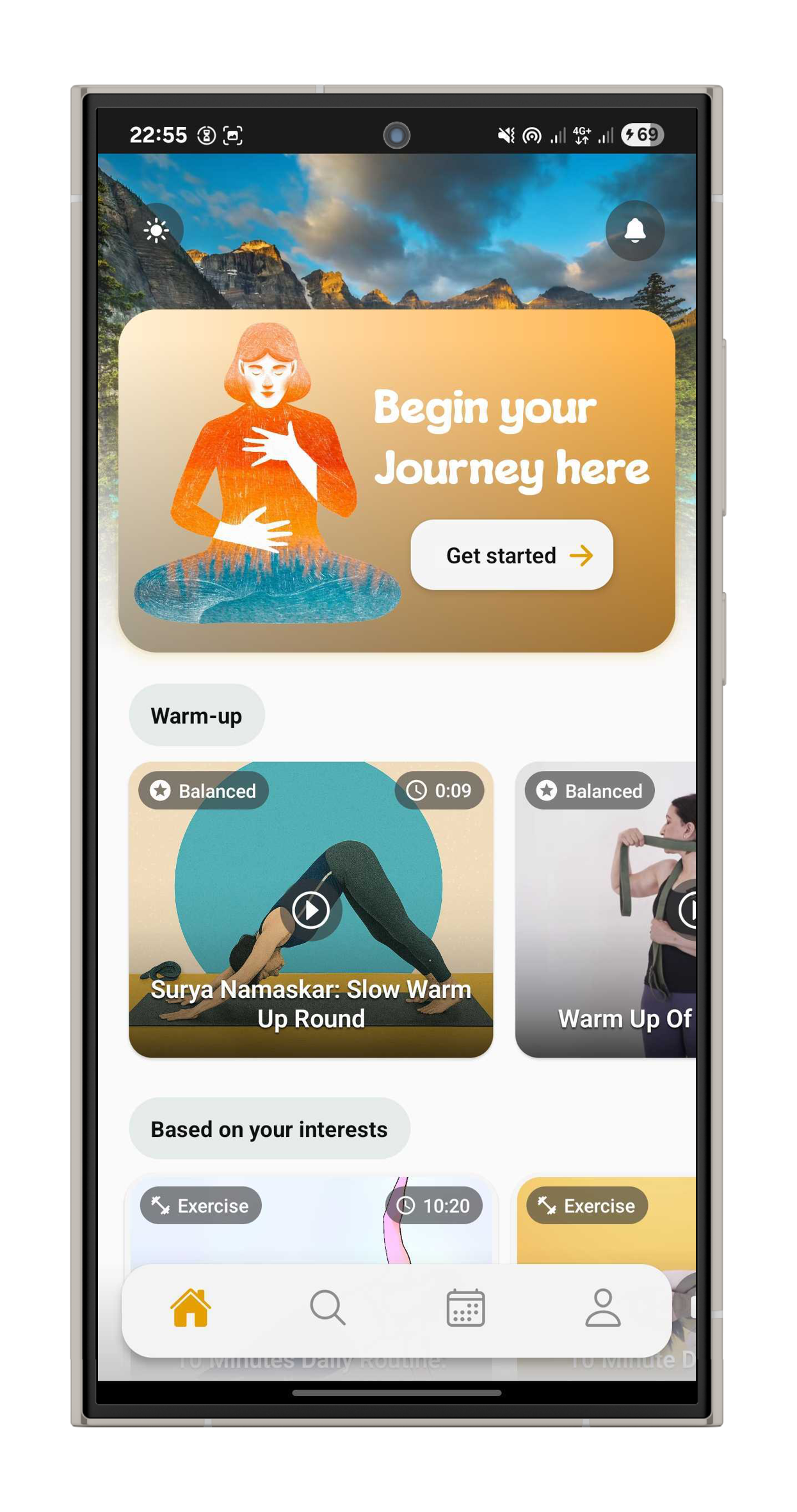 Yoga App Interface
