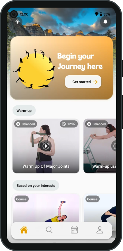 Yoga App Interface